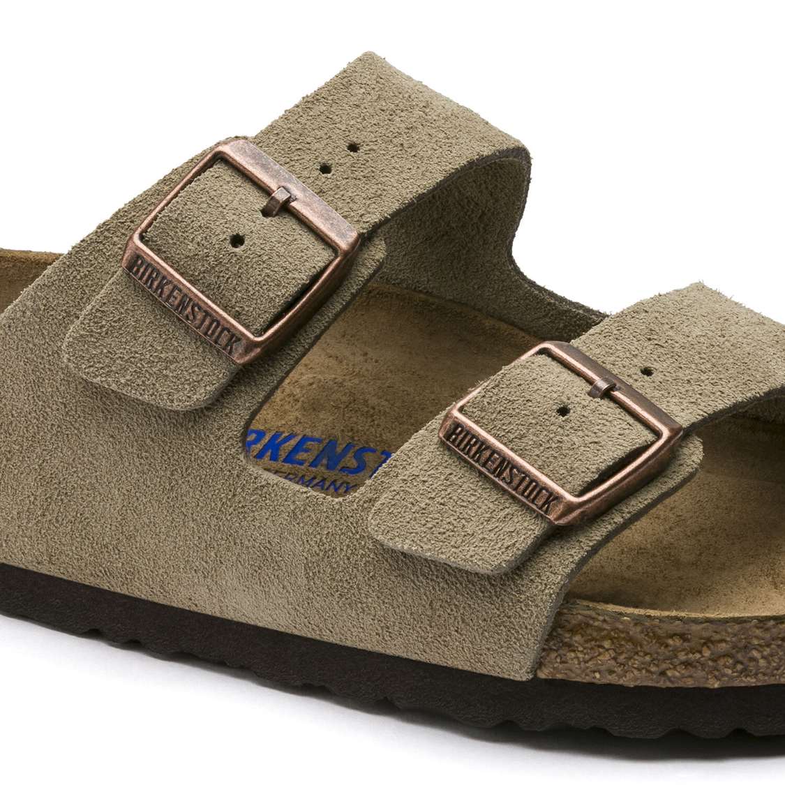 Birkenstock Arizona Soft Footbed Suede Leather Two Strap Sandals Brown | Nsz1sEO4dl3