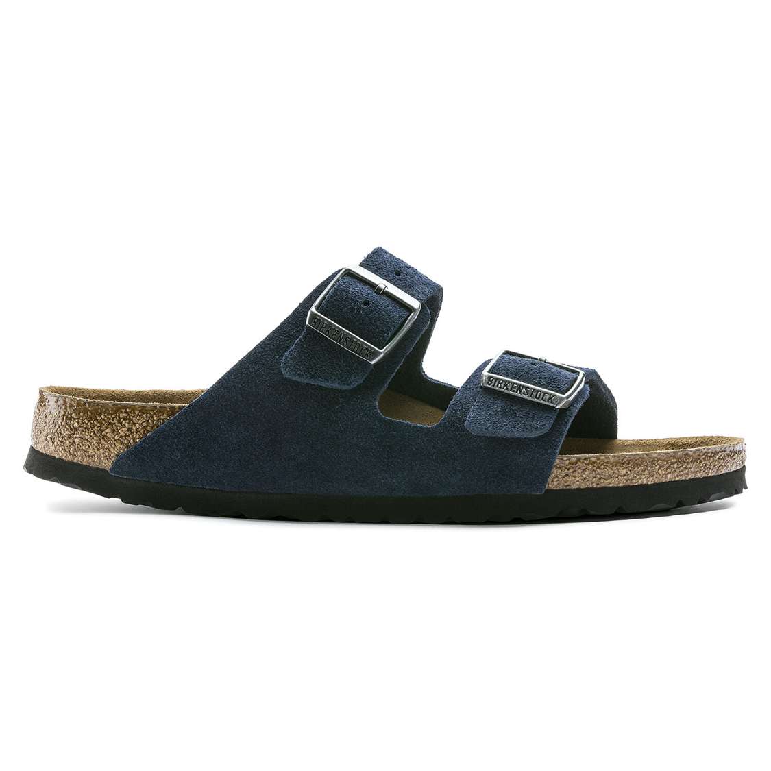 Birkenstock Arizona Soft Footbed Suede Leather Two Strap Sandals Blue | hP28GnVSpuU