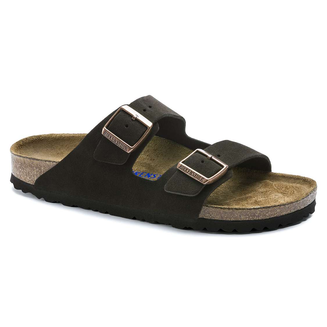 Birkenstock Arizona Soft Footbed Suede Leather Two Strap Sandals Yellow | n2DcNv8ZLeo