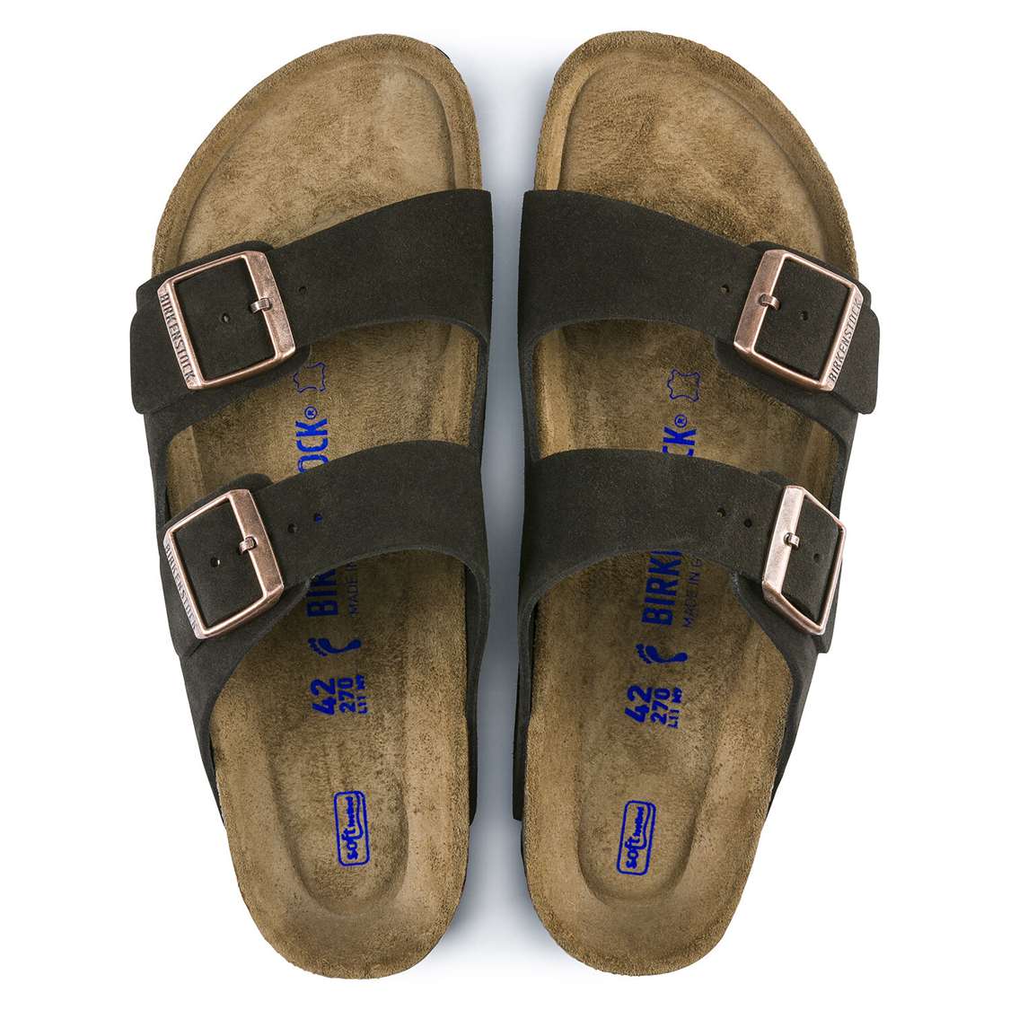 Birkenstock Arizona Soft Footbed Suede Leather Two Strap Sandals Yellow | zrlofhbpSMr