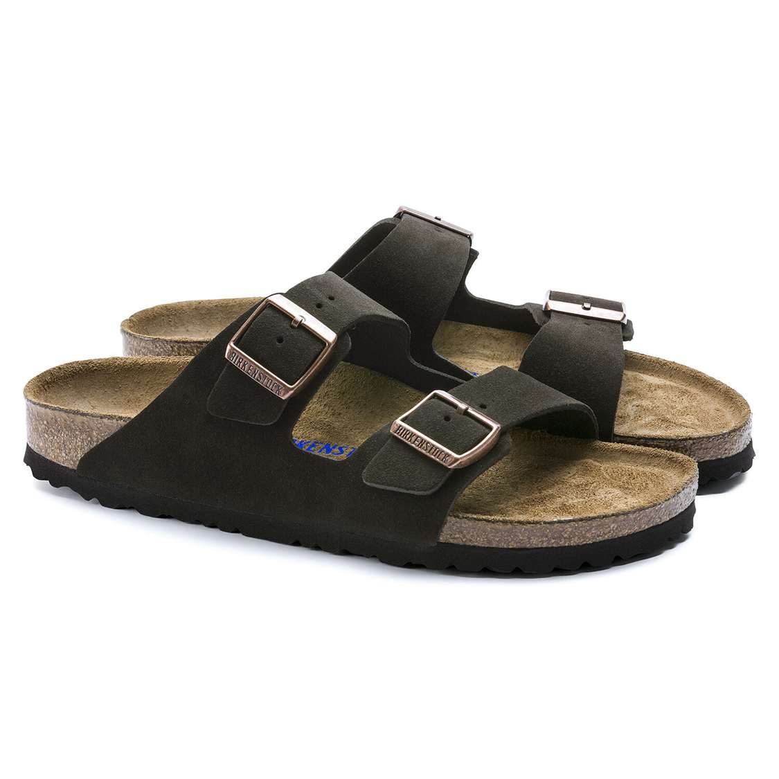 Birkenstock Arizona Soft Footbed Suede Leather Two Strap Sandals Yellow | zrlofhbpSMr