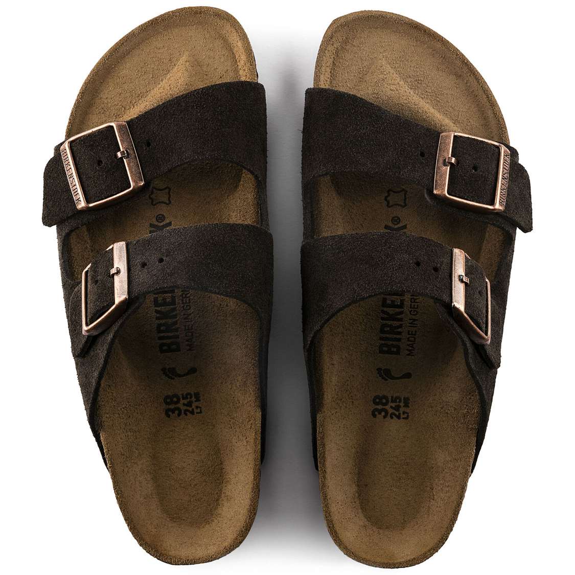 Birkenstock Arizona Suede Leather Two Strap Sandals Yellow | Gn6fBKRerxT