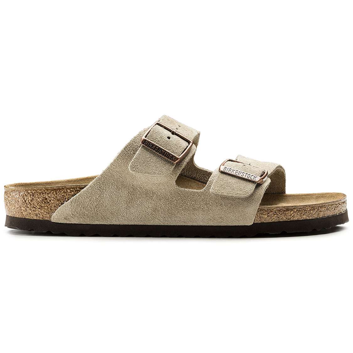 Birkenstock Arizona Suede Leather Two Strap Sandals Brown | eLu9pSFdc84