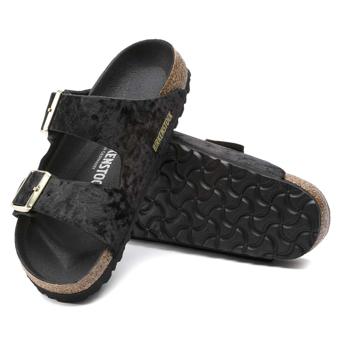 Birkenstock Arizona Textile Two Strap Sandals Black | XMIbjqnqDYA