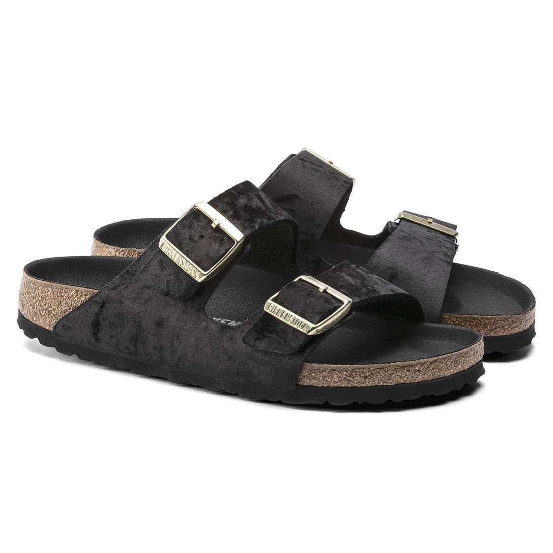 Birkenstock Arizona Textile Two Strap Sandals Black | XMIbjqnqDYA