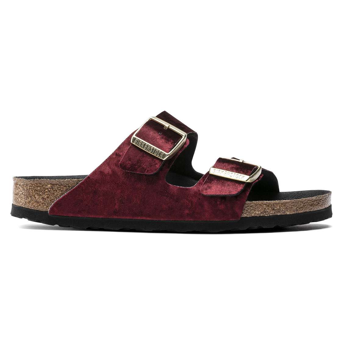 Birkenstock Arizona Textile Two Strap Sandals Burgundy | oTHX8XSzLJF