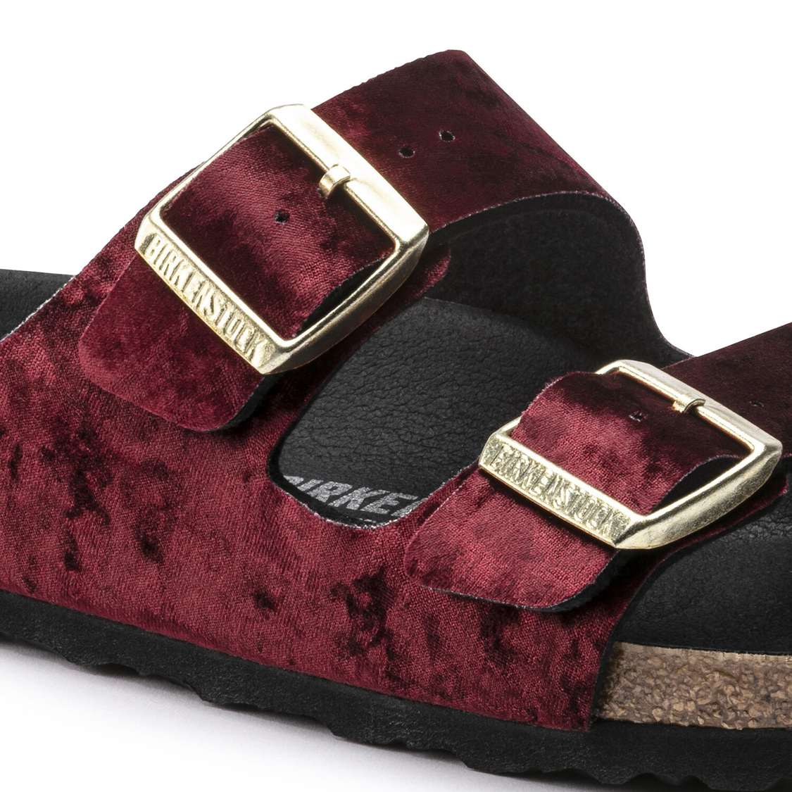 Birkenstock Arizona Textile Two Strap Sandals Burgundy | oTHX8XSzLJF