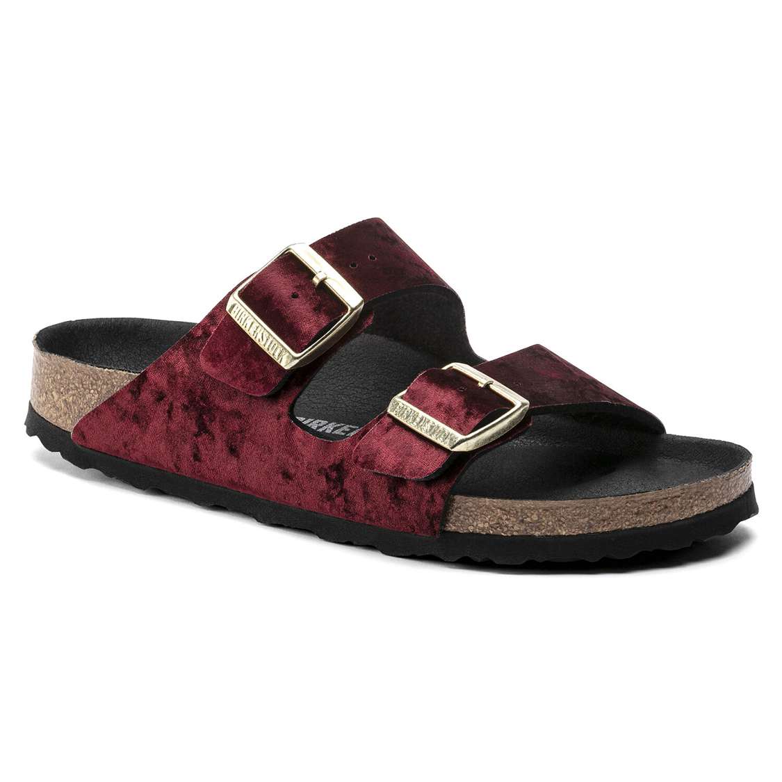 Birkenstock Arizona Textile Two Strap Sandals Burgundy | oTHX8XSzLJF