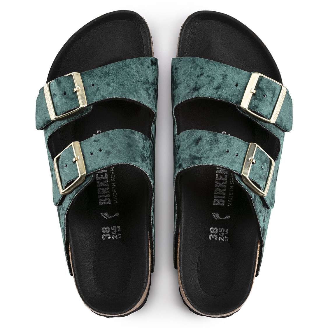 Birkenstock Arizona Textile Two Strap Sandals Green | wJg9Hq3T8xY