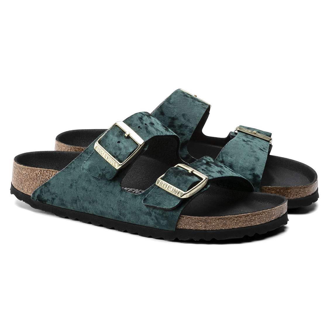 Birkenstock Arizona Textile Two Strap Sandals Green | wJg9Hq3T8xY