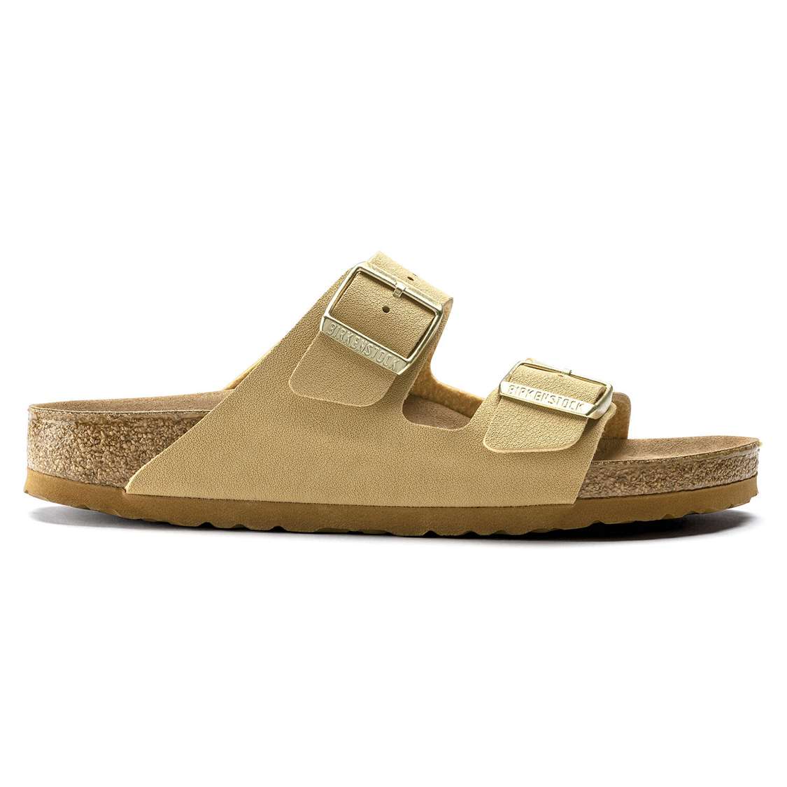 Birkenstock Arizona Vegan Birkibuc Two Strap Sandals Cream | KP91z8x17QS