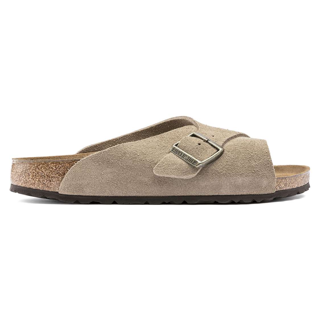 Birkenstock Arosa Soft Footbed Suede Leather Two Strap Sandals Brown | 4YKEeedYtHs