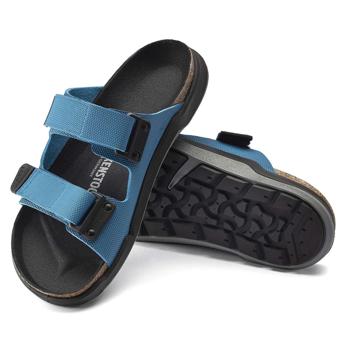 Birkenstock Atacama Birko-Flor Two Strap Sandals Blue | dFOKFSWm44d