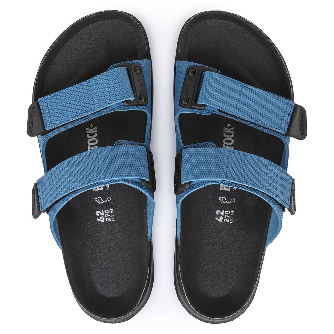 Birkenstock Atacama Birko-Flor Two Strap Sandals Blue | dFOKFSWm44d