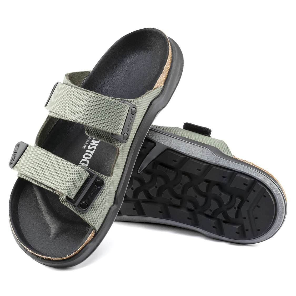 Birkenstock Atacama Birko-Flor Two Strap Sandals Khaki | h1xWswMfdAo
