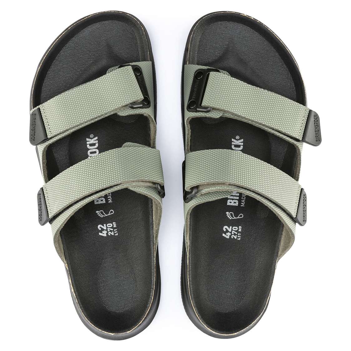 Birkenstock Atacama Birko-Flor Two Strap Sandals Khaki | h1xWswMfdAo