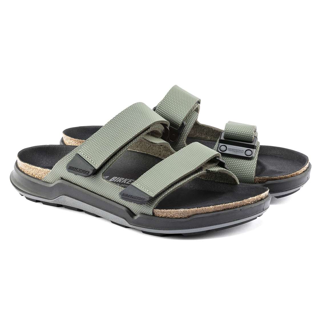 Birkenstock Atacama Birko-Flor Two Strap Sandals Khaki | h1xWswMfdAo