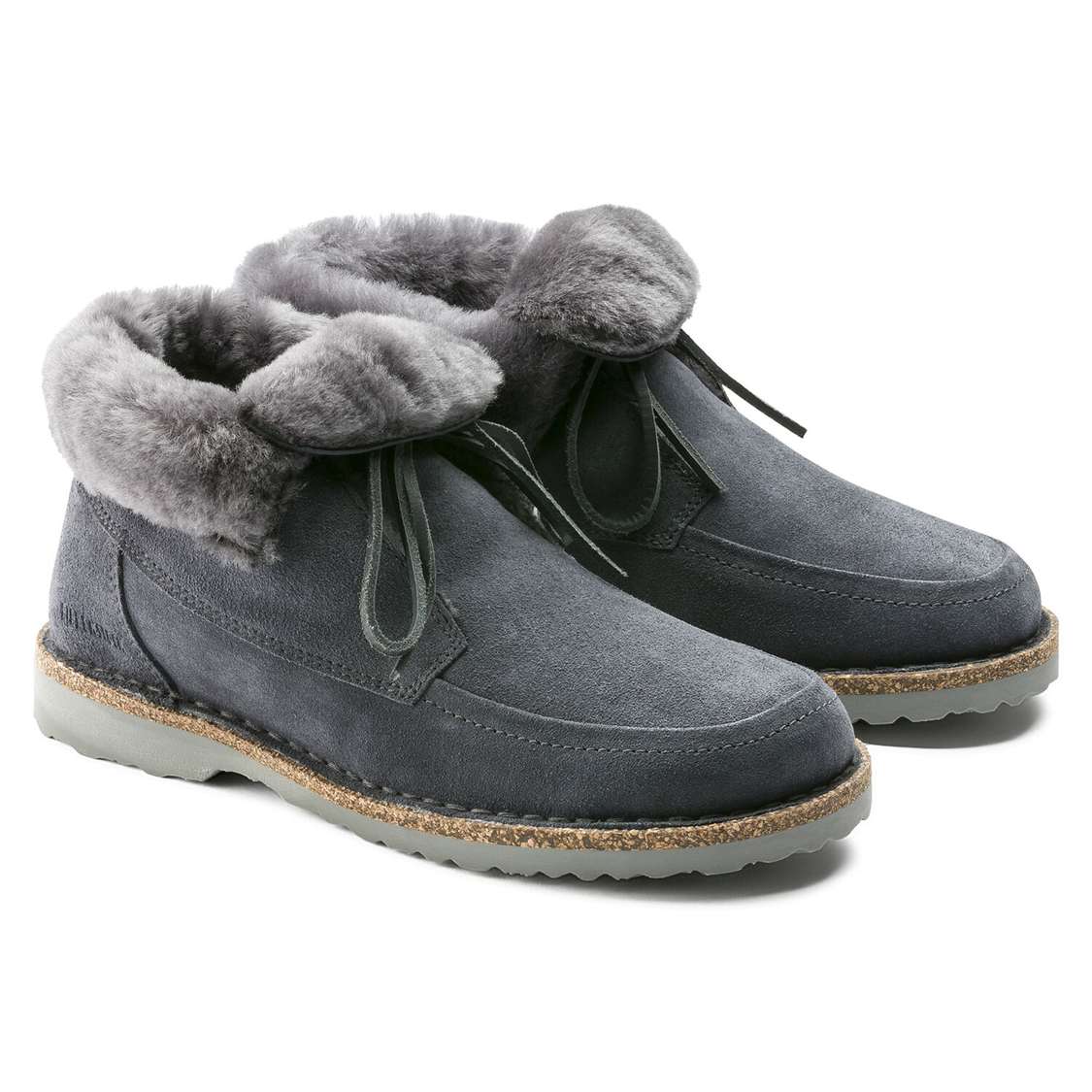 Birkenstock Bakki Suede Leather Boots Deep Grey | IUlUH7FZVMY