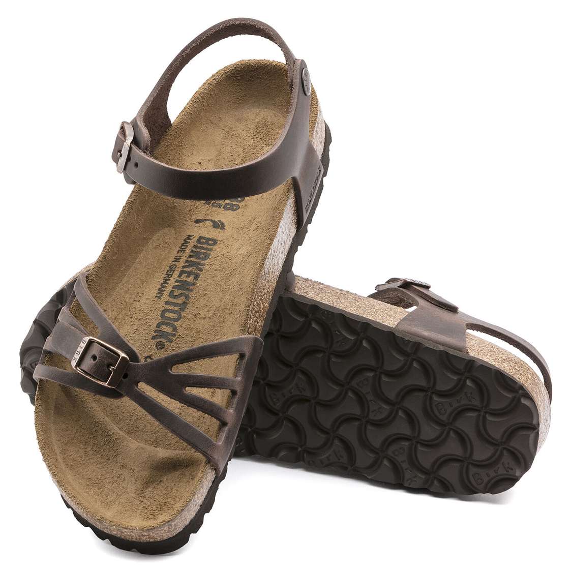 Birkenstock Bali Oiled Leather Back Strap Sandals Brown | Z2TiK2JgkSB