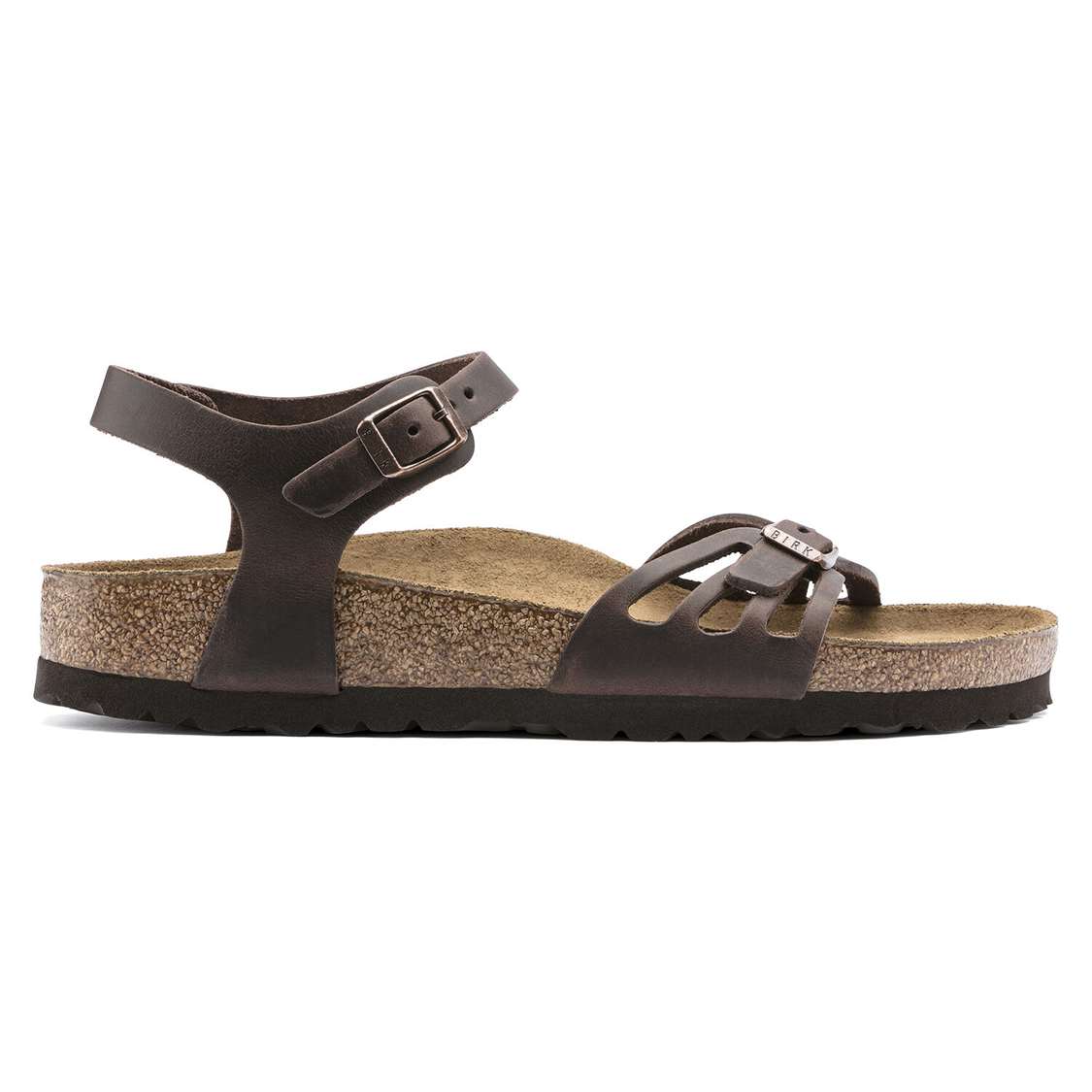 Birkenstock Bali Oiled Leather Two Strap Sandals Brown | HBR663b49ty