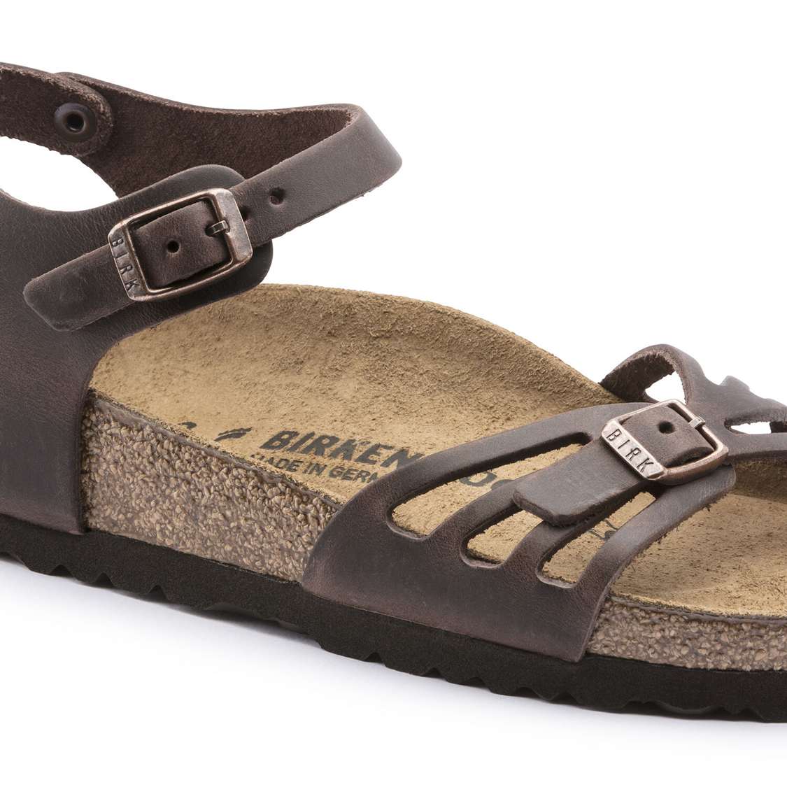 Birkenstock Bali Oiled Leather Two Strap Sandals Brown | HBR663b49ty