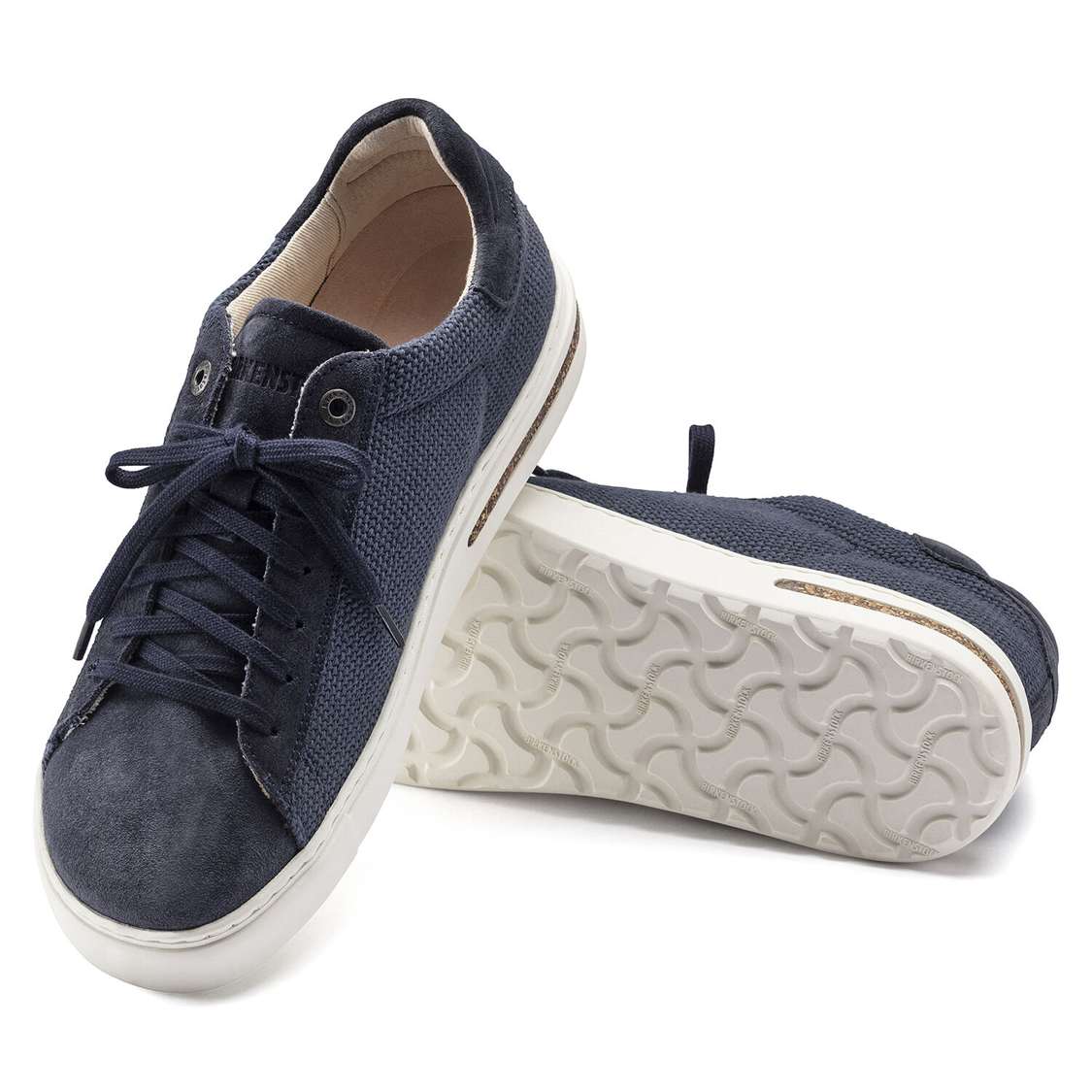 Birkenstock Bend Canvas/Suede Lace Up Shoes Blue | OsQygbTMHH9