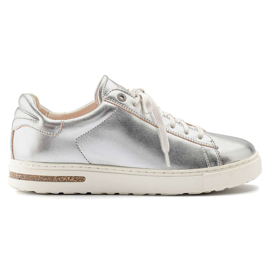 Birkenstock Bend Leather Sneakers Silver | TZcN3SQHiFL