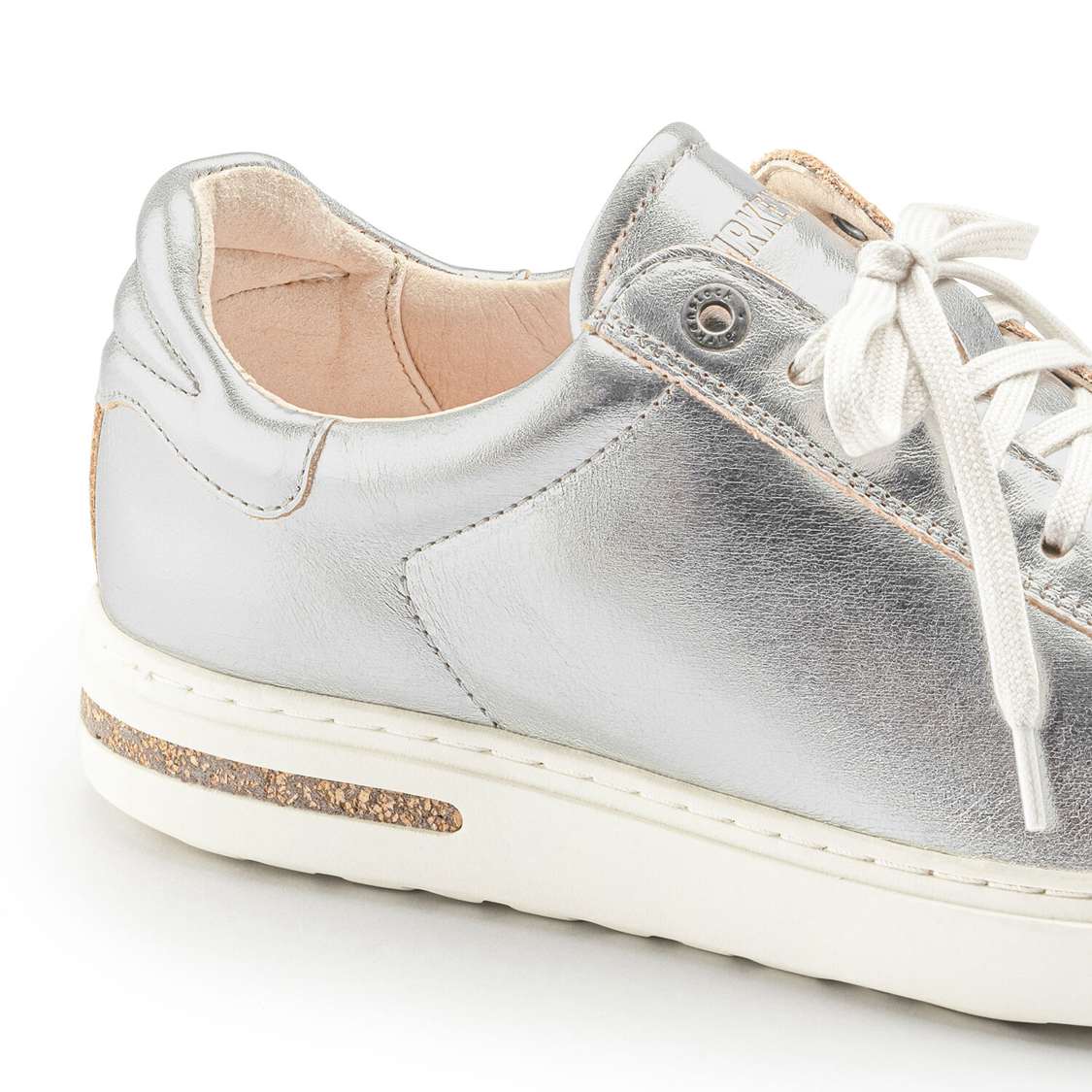 Birkenstock Bend Leather Sneakers Silver | TZcN3SQHiFL