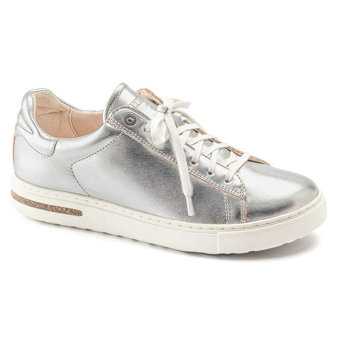 Birkenstock Bend Leather Sneakers Silver | TZcN3SQHiFL