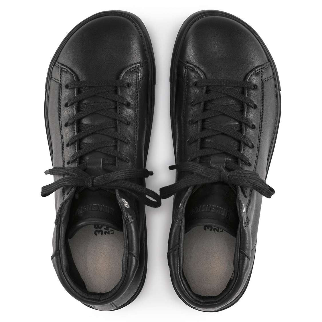 Birkenstock Bend Mid Leather Sneakers Black | eBEasktXeE8