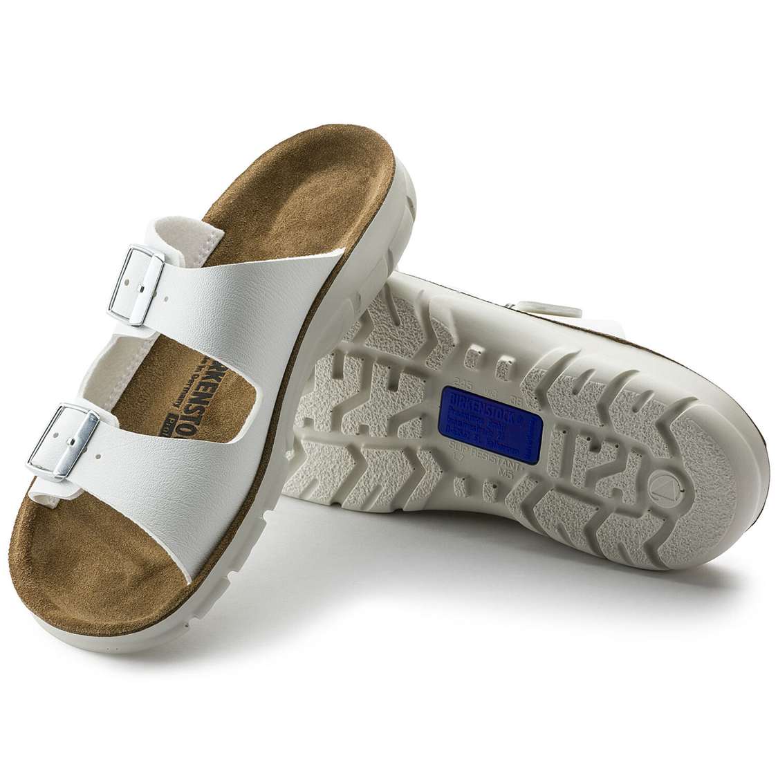 Birkenstock Bilbao Birko-Flor Two Strap Sandals White | CgbKuZYCiQg