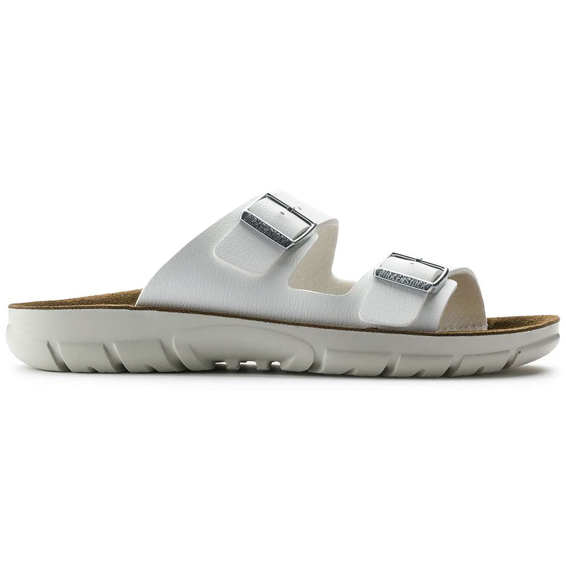 Birkenstock Bilbao Birko-Flor Two Strap Sandals White | CgbKuZYCiQg