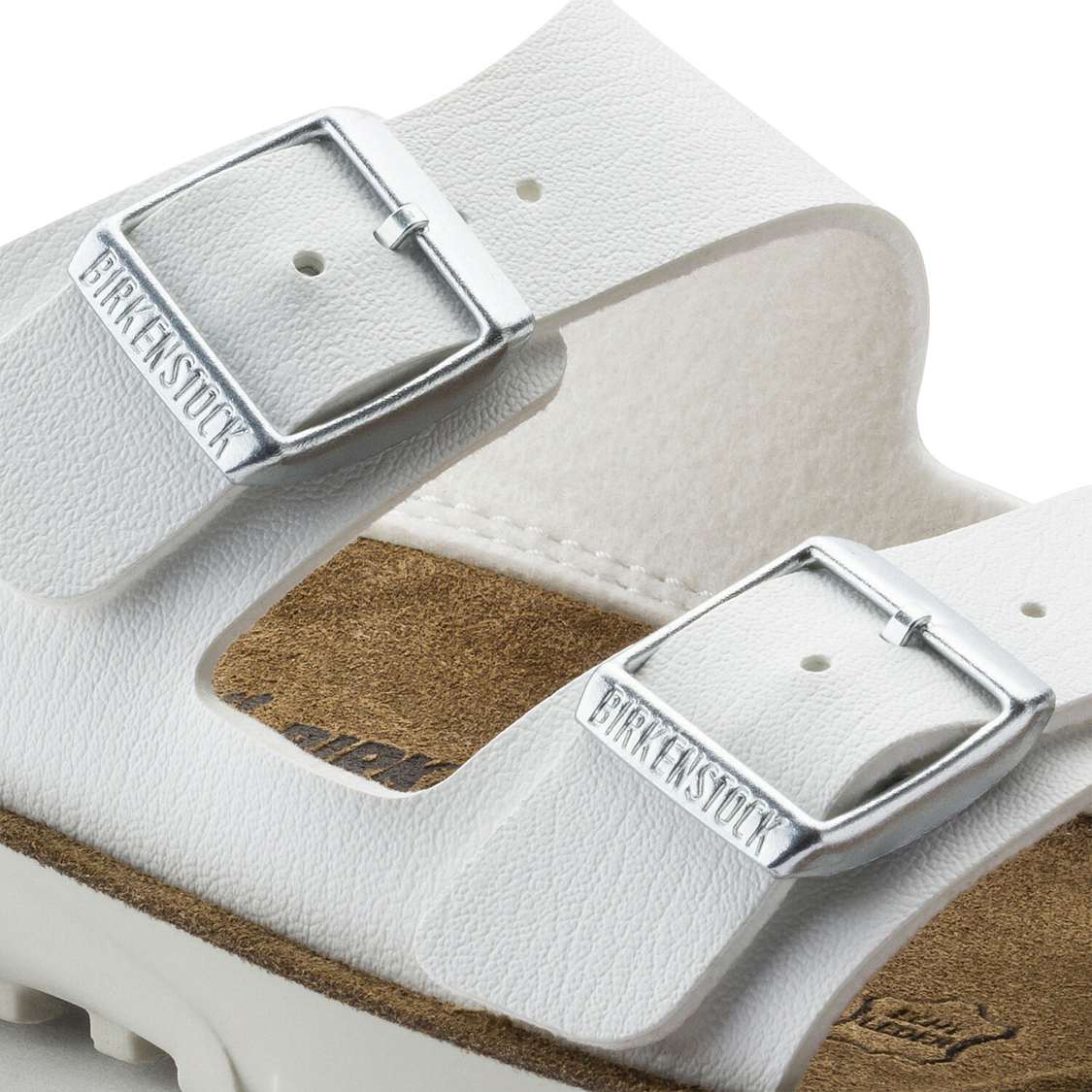 Birkenstock Bilbao Birko-Flor Two Strap Sandals White | CgbKuZYCiQg