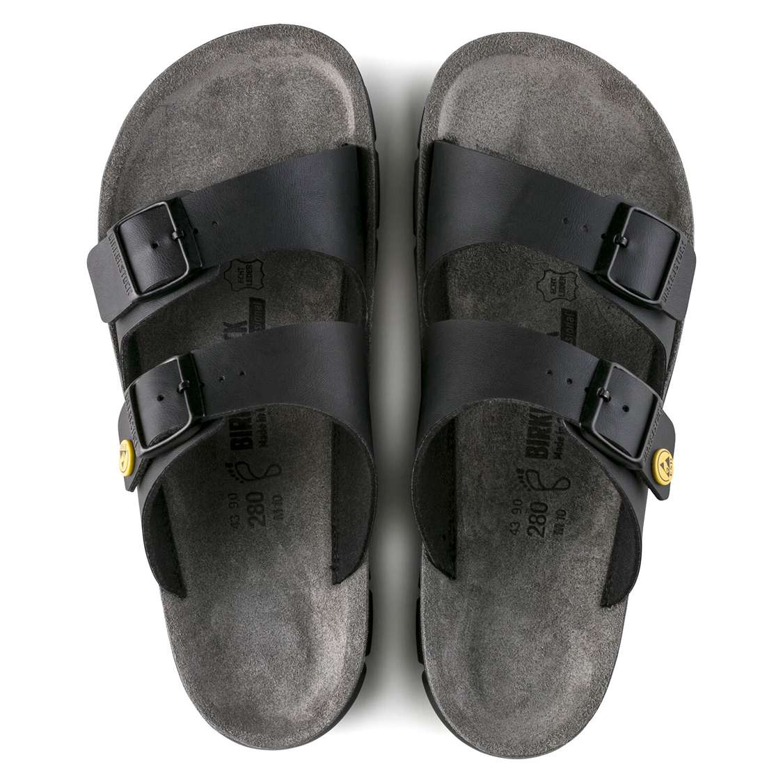 Birkenstock Bilbao ESD Birko-Flor Two Strap Sandals Black | RUx9d71ZsnX