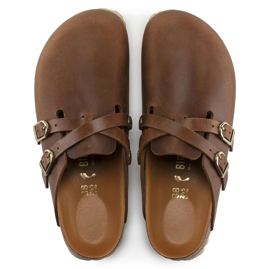 Birkenstock Blair Oiled Leather Clogs Brown | usbrRsyl6Jj