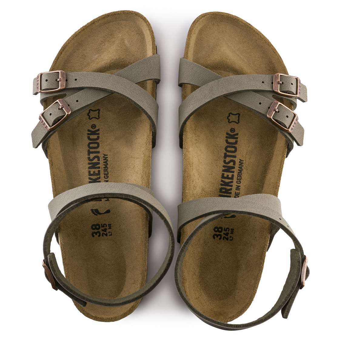 Birkenstock Blanca Birkibuc Multi Strap Sandals Grey | oaNRbRC55tg