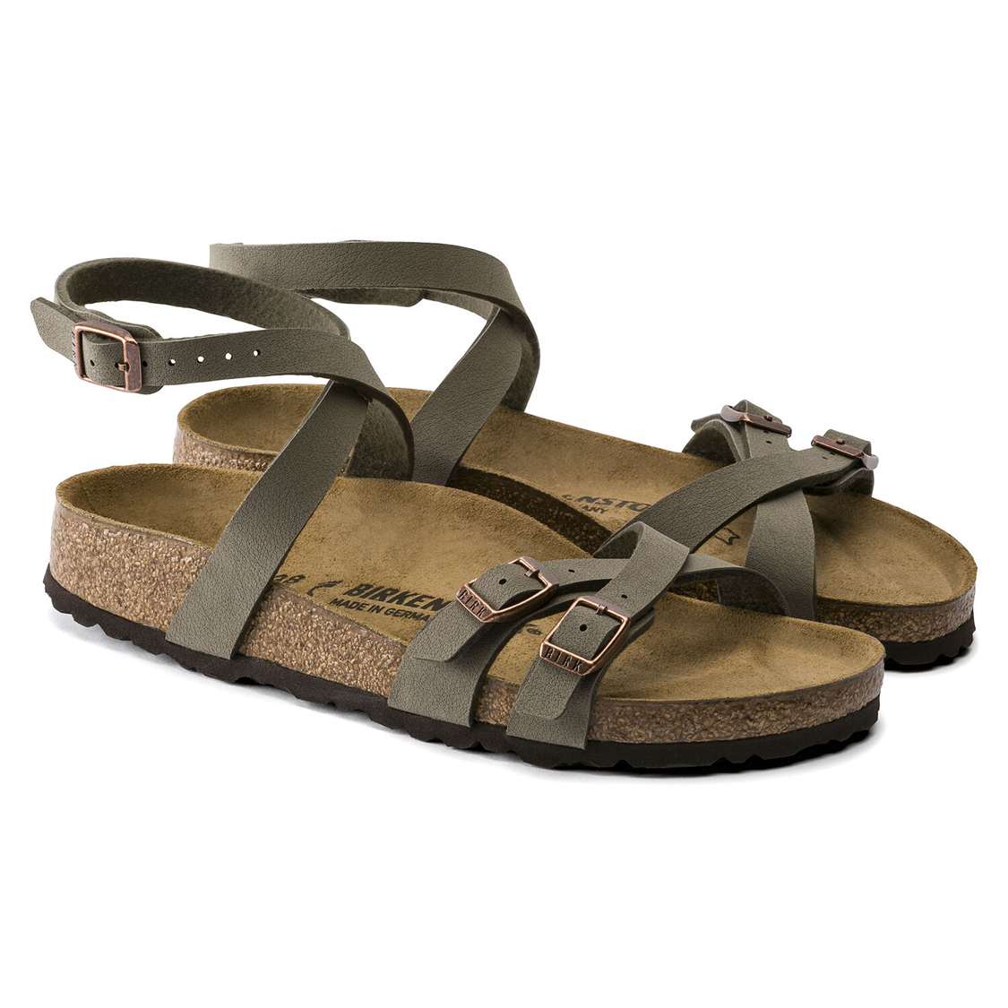 Birkenstock Blanca Birkibuc Multi Strap Sandals Grey | oaNRbRC55tg