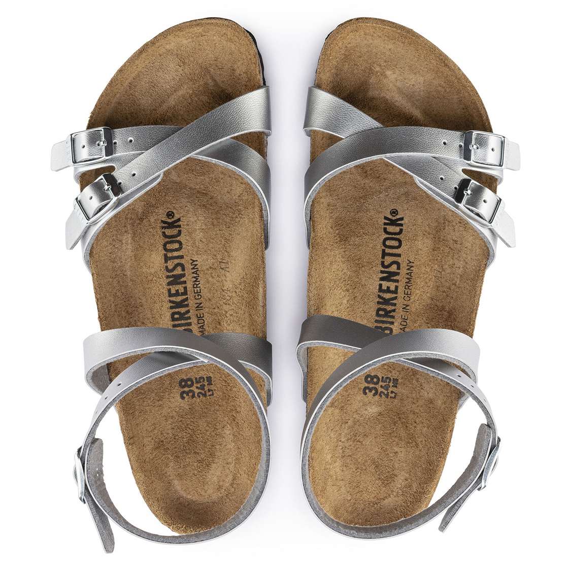 Birkenstock Blanca Birko-Flor Back Strap Sandals Silver | vYE8NPDRCPo