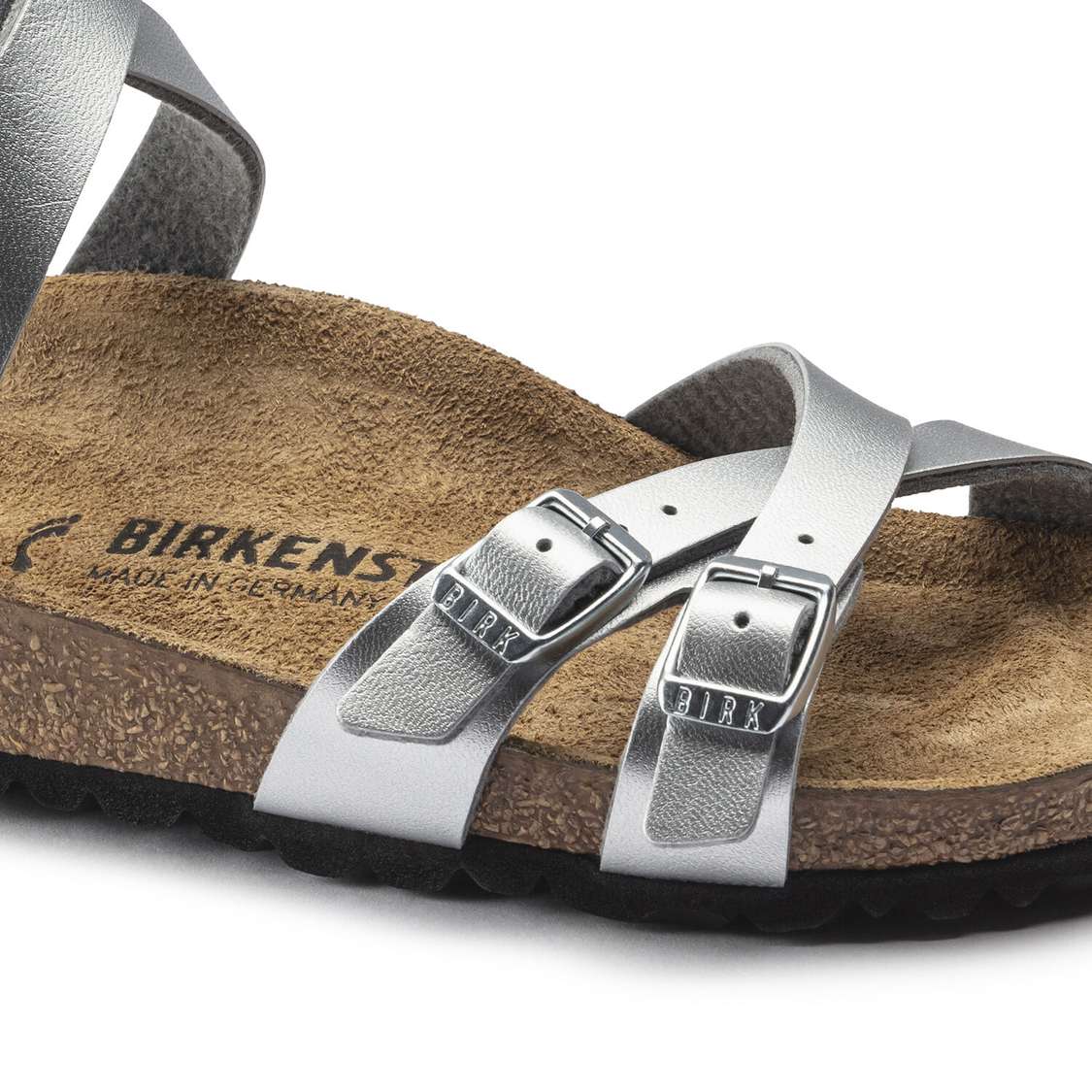 Birkenstock Blanca Birko-Flor Back Strap Sandals Silver | vYE8NPDRCPo