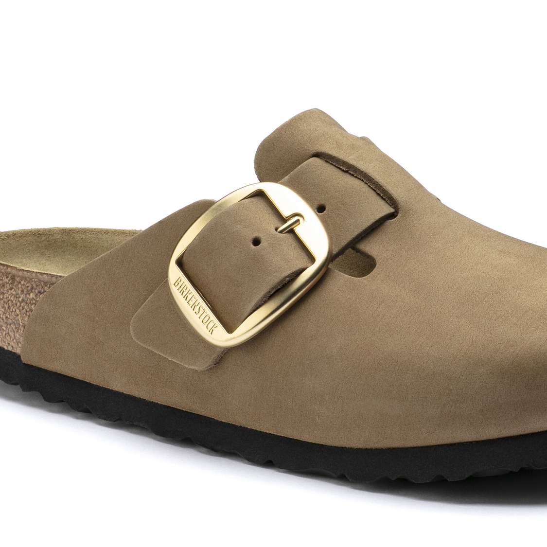 Birkenstock Boston Big Buckle Nubuck Leather Clogs Green | Yq7Xemlayaa