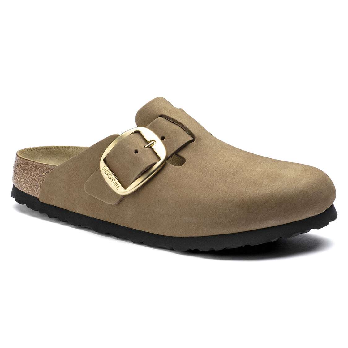 Birkenstock Boston Big Buckle Nubuck Leather Clogs Green | Yq7Xemlayaa