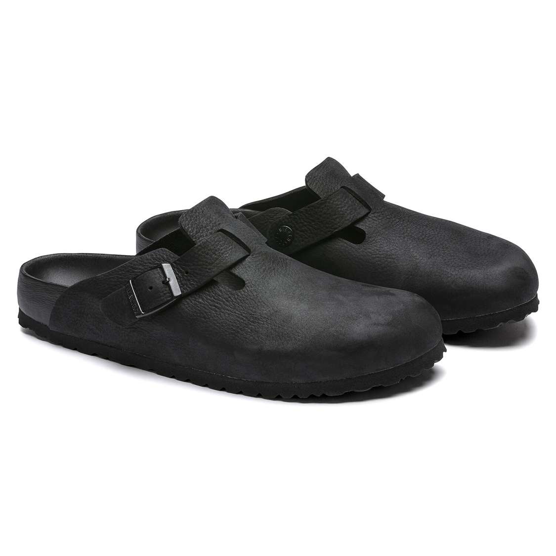 Birkenstock Boston Leather Clogs Black | BkQYrF6cKXz