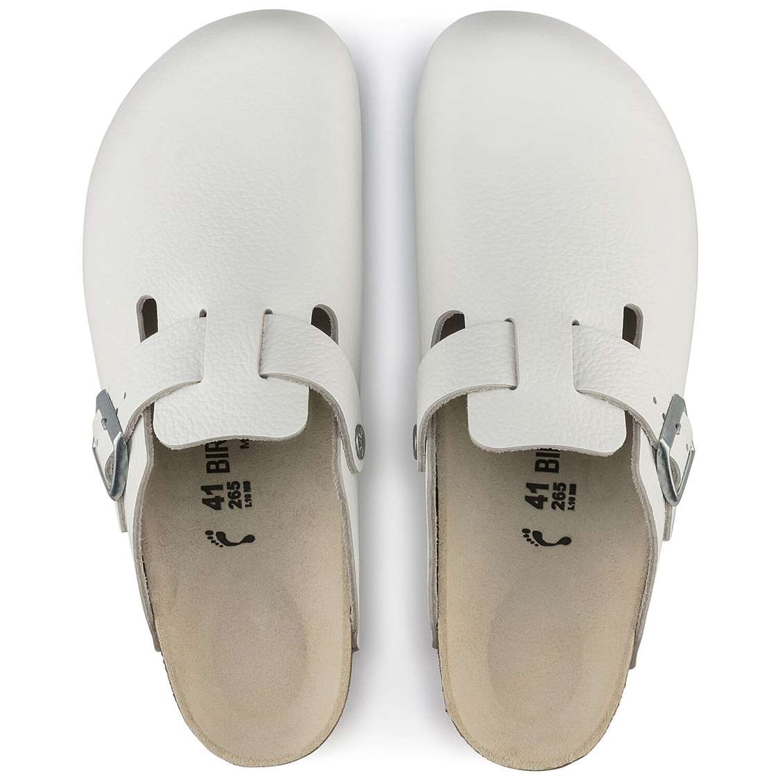 Birkenstock Boston Leather Clogs White | 6jKAFMGluMT