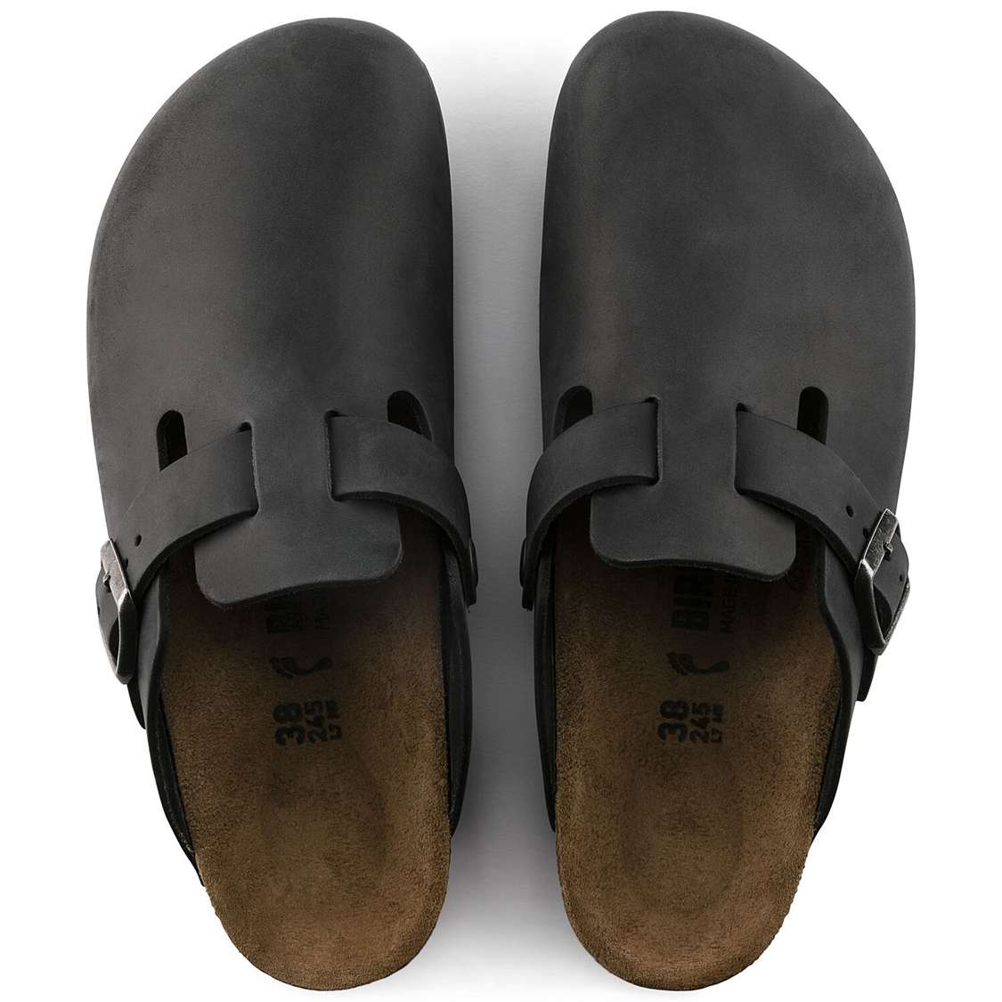 Birkenstock Boston Oiled Leather Clogs Black | UUtBjKSxtif