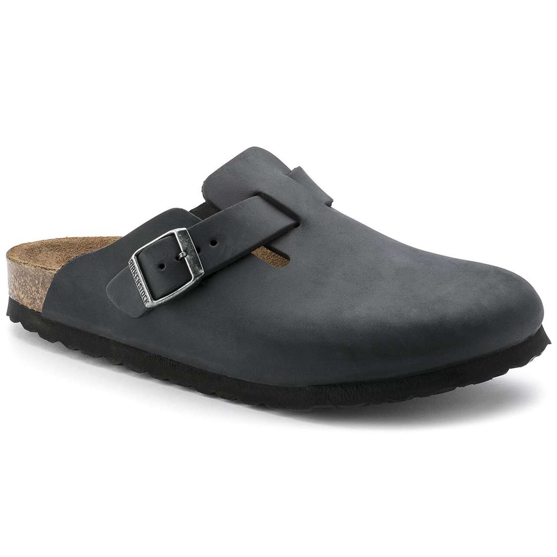 Birkenstock Boston Oiled Leather Clogs Black | hcmGqAQSbEB