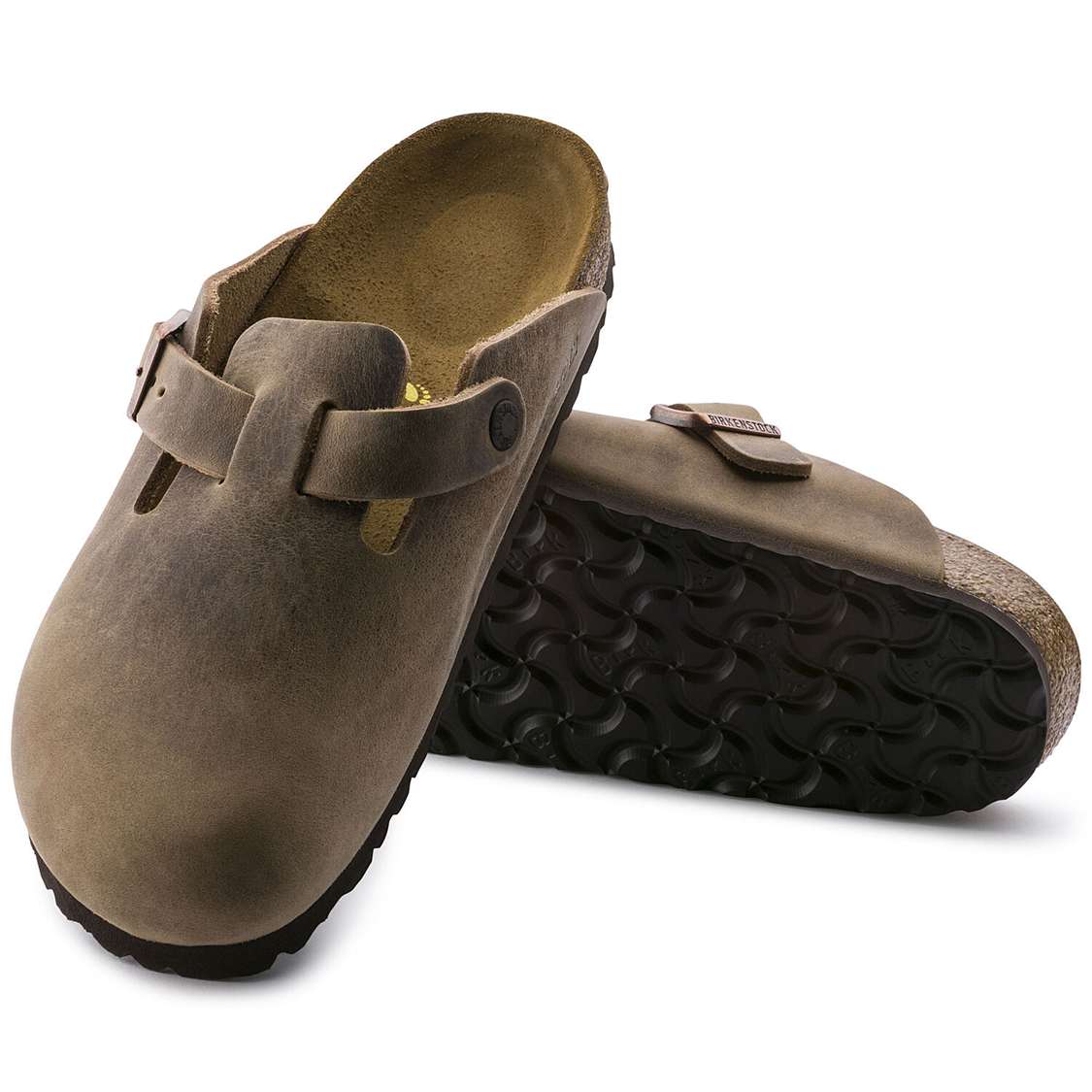 Birkenstock Boston Oiled Leather Clogs Brown | o7ThYUj85LA