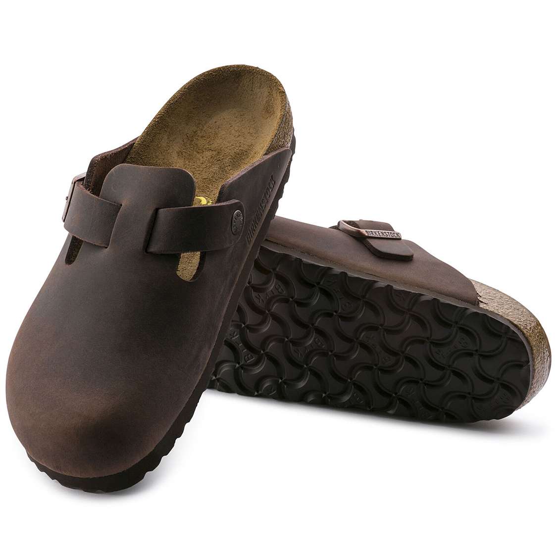 Birkenstock Boston Oiled Leather Clogs Brown | tSsOgMA2mLo