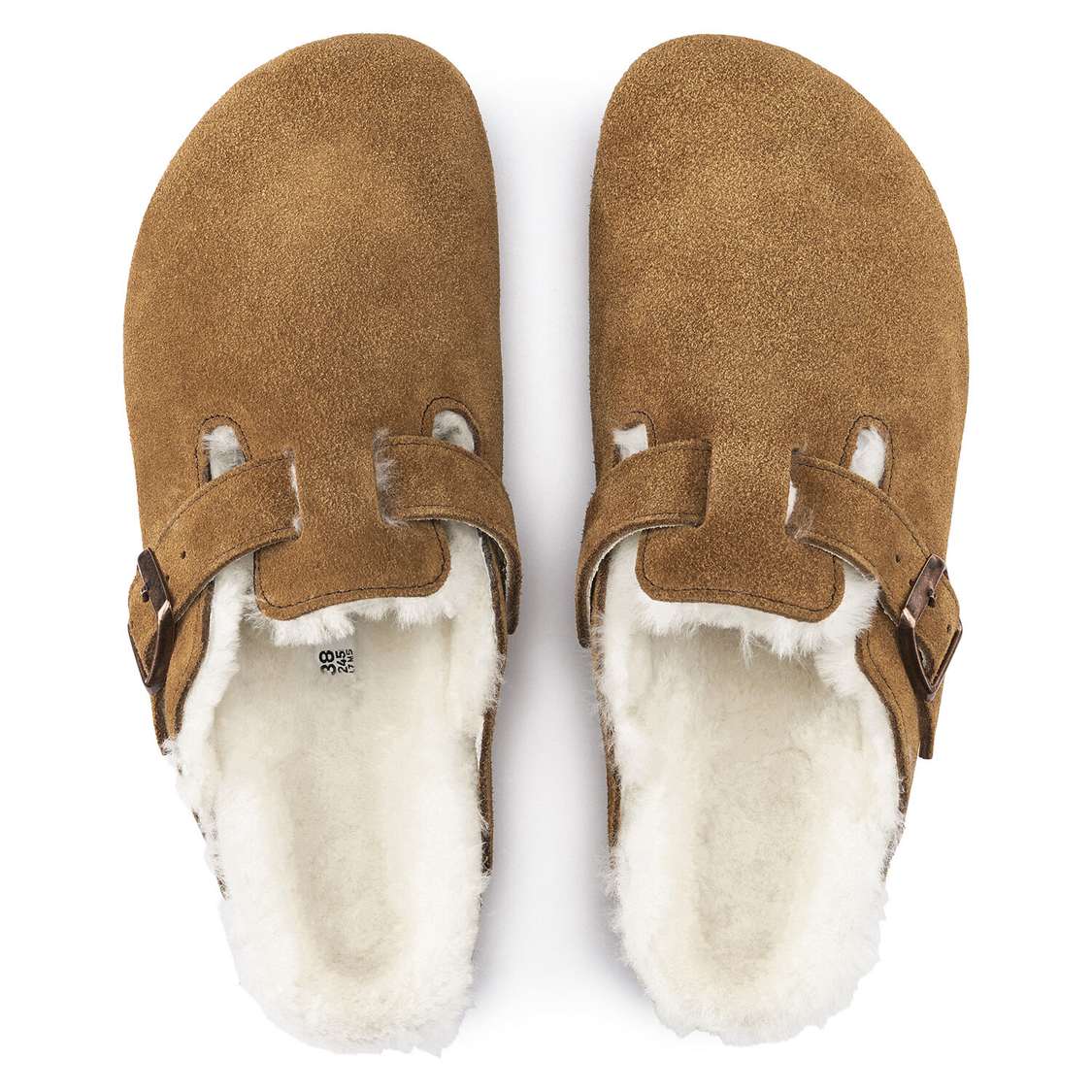 Birkenstock Boston Shearling Suede Leather Clogs Yellow | F5GtXQeIyum