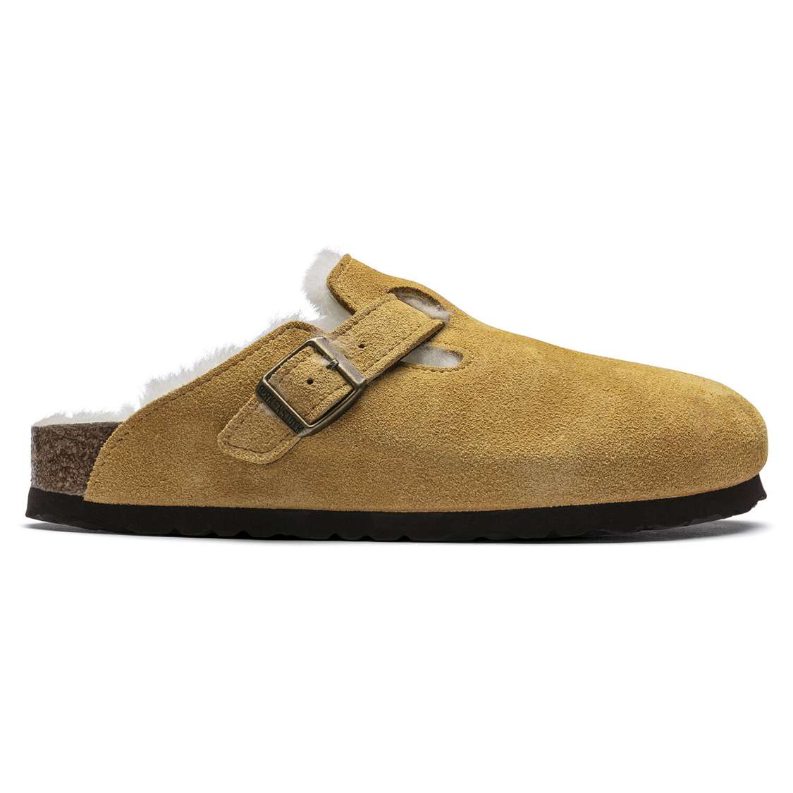 Birkenstock Boston Shearling Suede Leather Clogs Beige | bwfcNRGXRfW