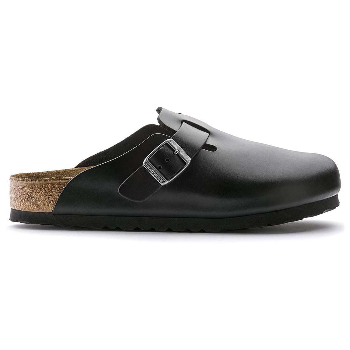 Birkenstock Boston Soft Footbed Smooth Leather Clogs Black | 7v7plTRvxQV